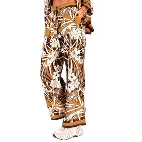 Max Mara Studio Brest Bukser, Brown Printed